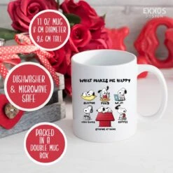 What Makes Snoopy Mok - Peanuts - Grappige Cadeautjes - Valentijn Cadeautje Voor Hem - Valentijn Cadeautje Voor Haar - Moederdag Cadeau - Valentijdag Cadeau - Cadeau Voor Vrouw - Mokken En Bekers - Cadeau Voor Moeder - Mama Cadeau - Koffiemok -Keukenbenodigdheden Winkel 1200x1200 549