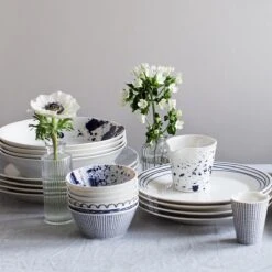 Royal Doulton Pacific - 6x Mok / Beker - Porselein - Wit / Blauw - 450 Ml - Set Van 6 Mokken -Keukenbenodigdheden Winkel 1200x1200 637