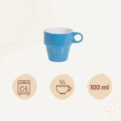 Orange85 Koffiekopjes - Met Houder - Set Van 6 - Gekleurd - 300 Ml - Keramiek -Keukenbenodigdheden Winkel 1200x1200 650