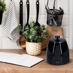 Vaja® Theepot Juliette Met Filter - Dubbelwandig -Theekan 1.0L - Glimmend Zwart -Keukenbenodigdheden Winkel 1200x1200 706