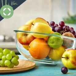 Klarstein Glazen Serveerschaal Met Bamboe Deksel - Afwasmachinebestendig - Veelzijdig Inzetbaar -Keukenbenodigdheden Winkel 1200x1200 876