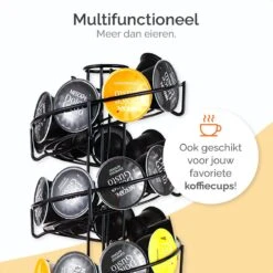 Goliving Eierrek - Eierhouder - Eiermand - Eieren Bewaren - Draaibaar - Ruimtebesparend - RVS - Zwart -Keukenbenodigdheden Winkel 1200x1200 883