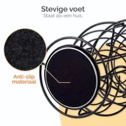 Goliving Eierrek - Eierhouder - Eiermand - Eieren Bewaren - Draaibaar - Ruimtebesparend - RVS - Zwart -Keukenbenodigdheden Winkel 1200x1200 887