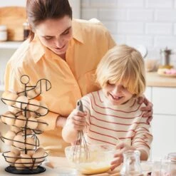 Eiermand – Eierrek – Eierhouder – Eieren – Zwart - Pasen - Tot 40 Eieren - 360° - BAULK® -Keukenbenodigdheden Winkel 1200x1200 917