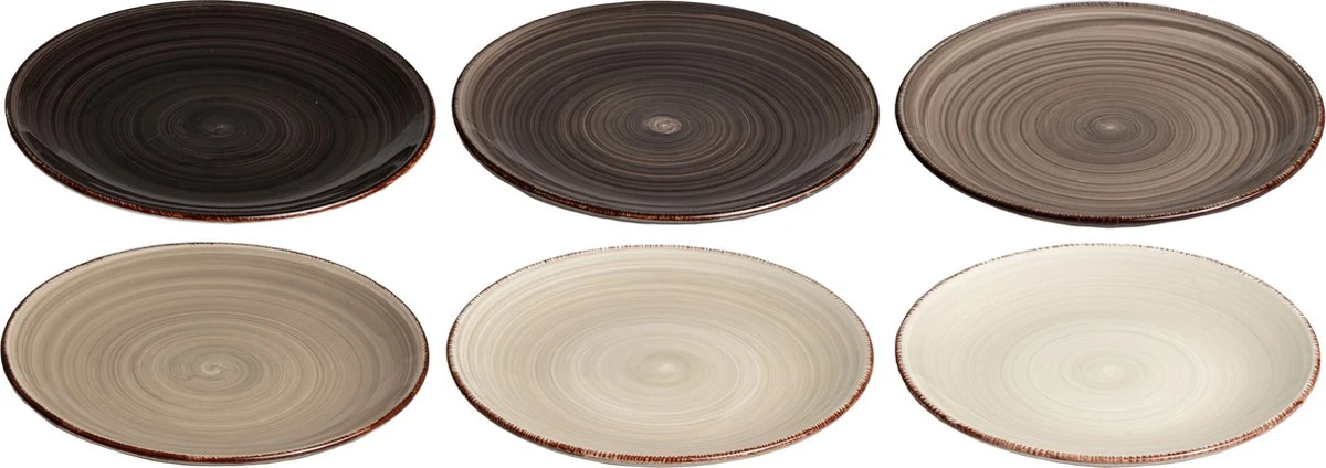 Studio Tavola Ontbijtborden Vintage Loft ø 19 Cm - 6 Stuks 2 Studio Tavola Ontbijtborden Vintage Loft ø 19 Cm - 6 Stuks - Afbeelding 2