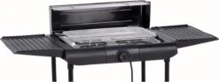 Excellent Electrics Elektrische Barbecue - Grilloppervlak (LxB) 36x24 Cm - 2000W - Zwart -Keukenbenodigdheden Winkel 1200x453
