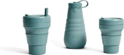 Stojo - Biggie Cup - 470 Ml - Herbruikbaar - Opvouwbaar - Groen -Keukenbenodigdheden Winkel 1200x532 2