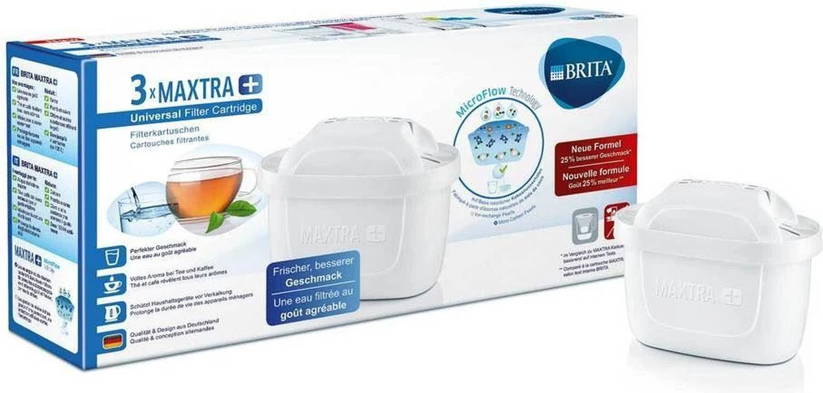 BRITA Maxtra+ Filterpatronen - 3 Stuks 4 BRITA Maxtra+ Filterpatronen - 3 Stuks - Afbeelding 4