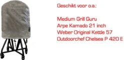 COVER UP HOC Diamond Bbq Hoes Rond - 70x80 Cm - Waterdicht Met Stormbanden En Trekkoord - Geschikt Voor O.a. Kamado, Big Green Egg, Grill Guru, The Bastard, Patton,Weber -Keukenbenodigdheden Winkel 1200x586