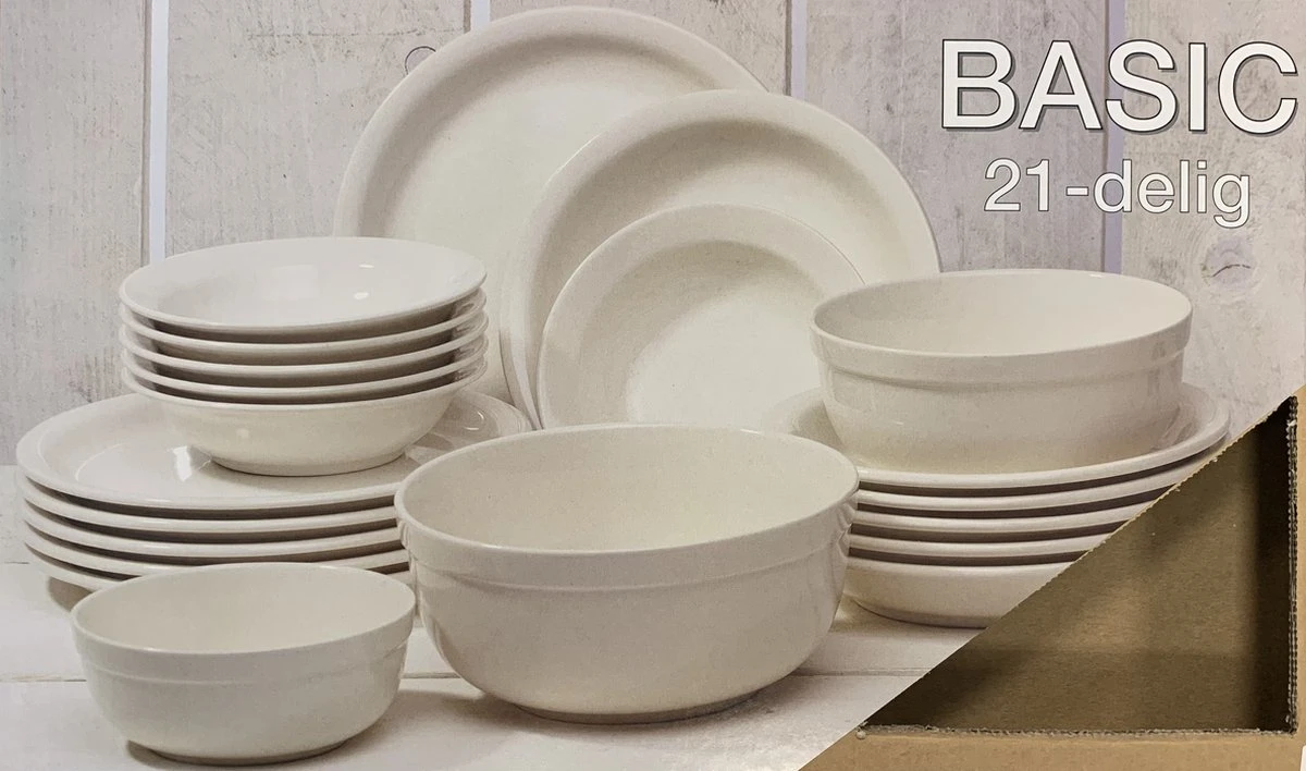 21 Delig Serviceset Creme Basic 1 21 Delig Serviceset Creme Basic