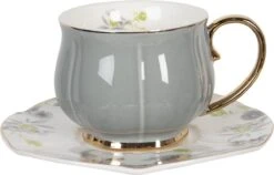 Clayre & Eef Kop En Schotel Set Van 6 250 Ml Meerkleurig Porselein Rond Bloemen Servies Cadeau Voor Haar Cappuccino -Keukenbenodigdheden Winkel 1200x770 1