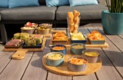 Cosy & Trendy Serveerplank Bamboe Dia 25 Cm Met 5x Luxe Hapjes/saus/tapas Schaaltjes -Keukenbenodigdheden Winkel 1200x778 3