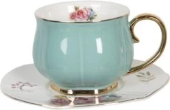Clayre & Eef Kop En Schotel Set Van 6 250 Ml Meerkleurig Porselein Rond Bloemen Servies Cadeau Voor Haar Cappuccino -Keukenbenodigdheden Winkel 1200x779 1