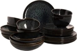 Palmer Serviesset Eccentric Stoneware 6-persoons 24-delig Blauw -Keukenbenodigdheden Winkel 1200x792 2