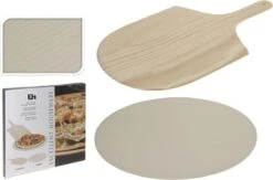 Merkloos Excellent Houseware Pizza-baksteen - Met Pizza-schep -Keukenbenodigdheden Winkel 1200x792