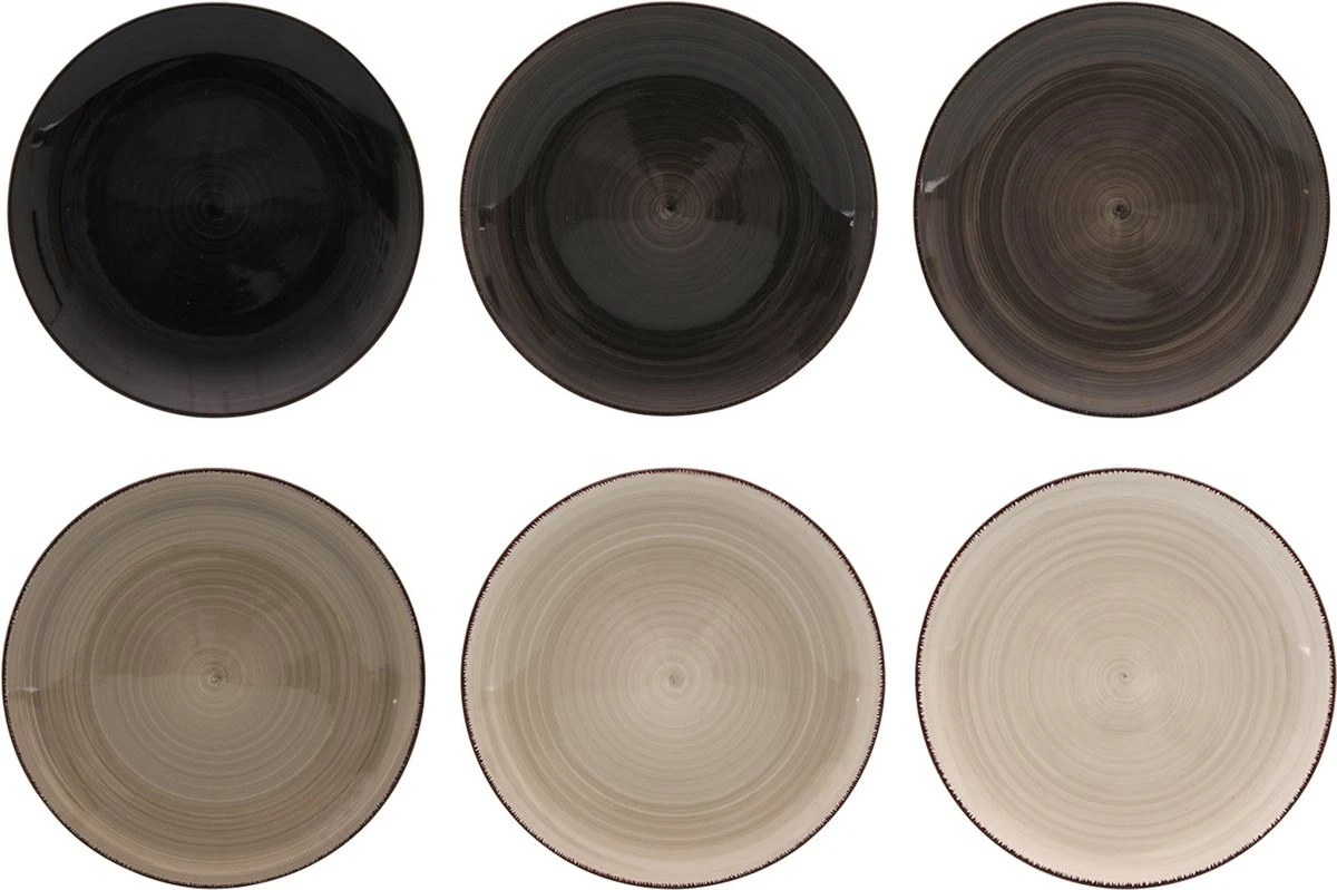 Studio Tavola Ontbijtborden Vintage Loft ø 19 Cm - 6 Stuks 1 Studio Tavola Ontbijtborden Vintage Loft ø 19 Cm - 6 Stuks