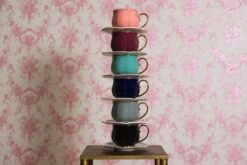 Clayre & Eef Kop En Schotel Set Van 6 250 Ml Meerkleurig Porselein Rond Bloemen Servies Cadeau Voor Haar Cappuccino -Keukenbenodigdheden Winkel 1200x800 49