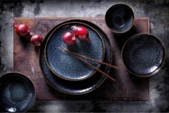 Palmer Serviesset Eccentric Stoneware 6-persoons 24-delig Blauw -Keukenbenodigdheden Winkel 1200x802 2