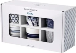 Royal Doulton Pacific - 6x Mok / Beker - Porselein - Wit / Blauw - 450 Ml - Set Van 6 Mokken -Keukenbenodigdheden Winkel 1200x842 1