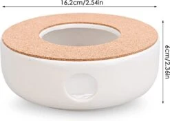 ConBlom Keramische Theepot, Warmer, Theewarmer, Koffiewarmer, Stoofje, Met Kurk-stoofje, Theepot Basis, Theefornuis, Melkwarmer Voor Thuis, Café, Theemelk (zonder Kaars En Theepot) -Keukenbenodigdheden Winkel 1200x855