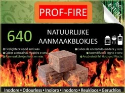 PROF-FIRE - 640 Aanmaakblokjes Bruin- Voordeelbox - Ecologisch - Milieuvriendelijk - CO2 Neutraal - Fire-Up Kwaliteit -Keukenbenodigdheden Winkel 1200x900 1