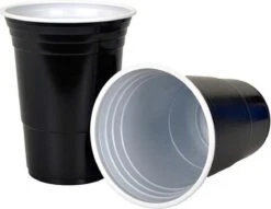 Merkloos Black Cups - 50stuk(s) - 475ml - Party Cups - Beerpong - Drankspel - Beerpong Bekers - Plastic Bekers -Keukenbenodigdheden Winkel 1200x929