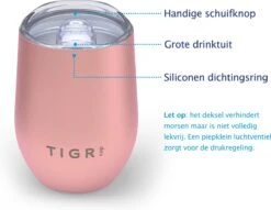 TIGR Cup - Drinkbeker - Thermosbeker - Koffie En Thee - 350ml - Rosé Goud -Keukenbenodigdheden Winkel 1200x930