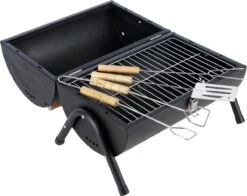 MaxxGarden BBQ - Houtskool Barbecue - Smoker Barbecue - Grilloppervlak (LxB) 38 X 52 Cm - Met Dubbel Grill Vlak - Zwart -Keukenbenodigdheden Winkel 1200x954