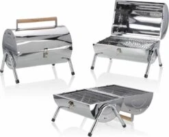 BBQ Collection Houtskoolbarbecue - Cilinder - Chroom -Keukenbenodigdheden Winkel 1200x972