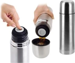 Excellent Houseware KOOPMAN Thermoskan Bullet 1 Liter RVS -Keukenbenodigdheden Winkel 1200x999