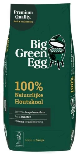 Big Green Egg BigGreenEgg Houtskool Europa 9kg - 1 Zak -Keukenbenodigdheden Winkel 604x1200