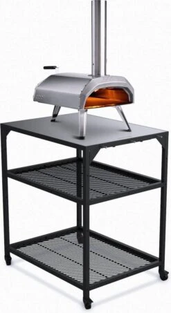 Ooni - Tafel - Medium - Pizza Tafel - 60x80x 90cm - RVS - Zwart -Keukenbenodigdheden Winkel 654x1200 1