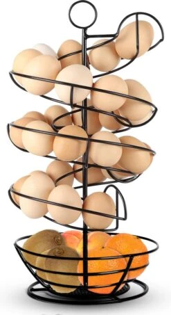 Eiermand – Eierrek – Eierhouder – Eieren – Zwart - Pasen - Tot 40 Eieren - BAULK® -Keukenbenodigdheden Winkel 654x1200