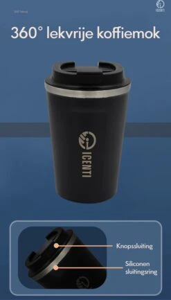 ICENTI - RVS Koffiebeker To Go - 380ml – Groen - Thermosbeker - Lekvrij - Dubbelwandig - Koffie Beker - Theebeker – Coffeemugg - Theemugg -Keukenbenodigdheden Winkel 685x1200