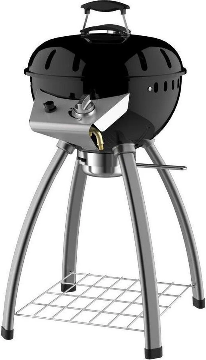 Accente Outdoor Gas BBQ - ø 45 Cm- Inclusief Grillplaat & Gasslang - Zwart 1 Accente Outdoor Gas BBQ - ø 45 Cm- Inclusief Grillplaat & Gasslang - Zwart