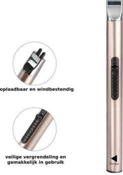 Oplaadbare Lange Elektrische Aansteker - Duurzame Plasma Aansteker - Inclusief Cadeauverpakking - BBQ - Kaarsen - Rose -Keukenbenodigdheden Winkel 842x1200 1