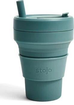 Stojo - Biggie Cup - 470 Ml - Herbruikbaar - Opvouwbaar - Groen -Keukenbenodigdheden Winkel 846x1200 4