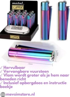 Metalen Clipper Aansteker - Vuursteenaansteker Icy -Keukenbenodigdheden Winkel 870x1200