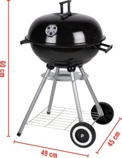 BBQ Collection Houtskoolbarbecue - Kogelbarbecue 45 X 60 Centimeter - Ronde Barbecue - Barbecue Op Wielen - Zwart - Metaal -Keukenbenodigdheden Winkel 925x1200 2