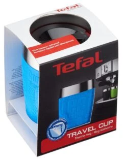 Tefal TRAVEL CUP K30833 Isoleerbeker - Inhoud 0.2L RVS / Blauw -Keukenbenodigdheden Winkel 934x1200