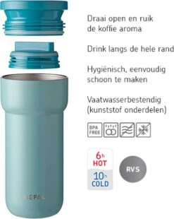 Mepal Isoleerbeker Ellipse 375 Ml – Houdt Je Drankje 4 Uur Warm En 8 Uur Koud – Titanium – Koffiebeker To Go – Lekdicht – Thermosbeker -Keukenbenodigdheden Winkel 955x1200