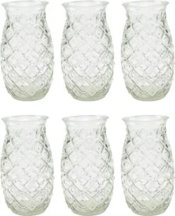 Merkloos Beker - Glas Ananas - 6 Stuks - Zomer - Cocktail -400ml -Keukenbenodigdheden Winkel 971x1200 2
